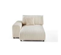 Lisa design canapé modulable méridienne gauche - Beige