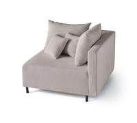 Lisa design canapé modulable velours - Gris clair