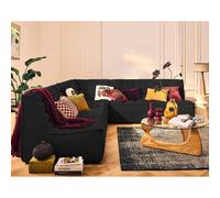 Lisa design canapé modulable velours - Noir