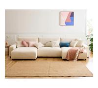 Lisa design canapé panoramique convertible - Beige