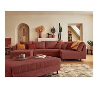 Lisa design canapé panoramique convertible - Terracotta