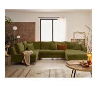 Lisa design canapé panoramique d'angle gauche - Olive