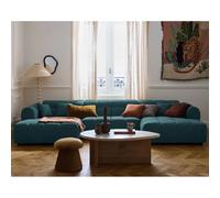 Lisa design Canapé panoramique en U Ray - Bleu gris