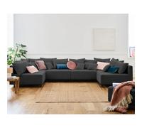 Lisa design canapé panoramique modulable Edinburg - Gris foncé