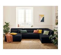 Lisa design canapé panoramique Onyx - Noir