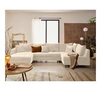 Lisa design Canapé panoramique Rune - Beige