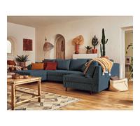 Lisa design canapé panoramique Rune - Bleu nuit