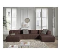 Lisa design canapé panoramique Stella - Marron