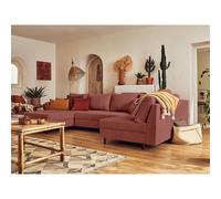 Lisa design Canapé panoramique - Terracotta