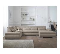 Lisa design Canapé panoramique Vermont - Beige