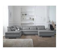 Lisa design Canapé panoramique Vermont - Gris clair