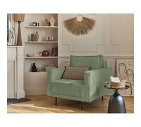 Lisa design fauteuil Charlie en velours côtelé - Vert
