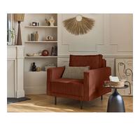 Lisa design Fauteuil Charlie en velours - Terracotta