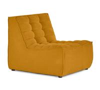 Lisa design Fauteuil modulable velours - Jaune