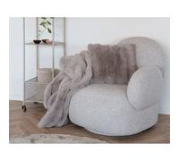 Lisa design Fauteuil pivotant bouclette - Gris clair