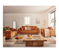 Lisa design Fauteuil velours - Rouille