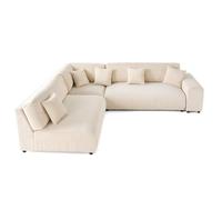 Lisa Design Garance - canapé modulable d'angle Gauche - 6 Places - en Velours côtelé