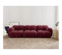 Lisa design Grace canapé modulable 3 places - Prune