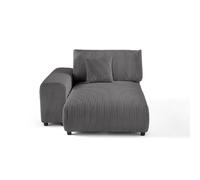 Lisa design méridienne modulable velours - Gris clair
