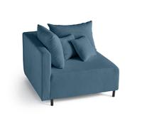 Lisa design module canapé angle Edinburg - Bleu