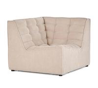 Lisa design module d'angle canapé velours - Beige