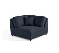 Lisa design Module d'angle de canapé - Bleu foncé