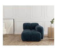 Lisa design module d'assise canapé velours - Bleu