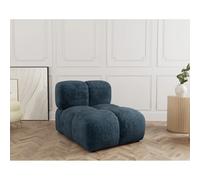 Lisa design Module de canapé velours - Bleu