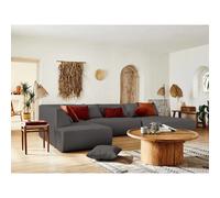 Lisa design Onyx canapé modulable panoramique angle gauche - Gris foncé