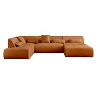 Lisa Design Onyx - canapé panoramique d'angle Gauche 7 Places - en Tissu