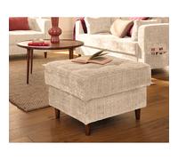 Lisa design Pouf Anna en velours - Beige