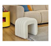 Lisa design Pouf bouclette scandinave - Blanc