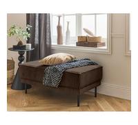 Lisa design Pouf Charlie en velours - Marron