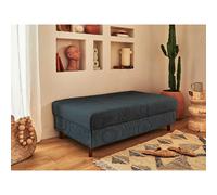 Lisa design Pouf Rune en velours - Bleu marine