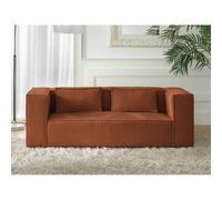 Lisa design Stella canapé droit 2 places - Terracotta