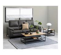 Lisa design table basse industrielle - Bois et noir