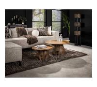 Lisa design Tables basses gigognes Kerala Bois massif de manguier Lot de 2