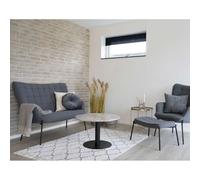 Lisa design Table basse Valverde - Blanc/Noir