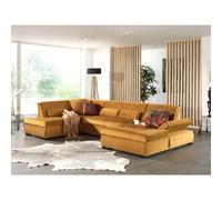 Lisa design Vermont canapé panoramique angle gauche - Jaune