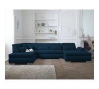 Lisa design Vermont canapé panoramique - Bleu canard