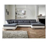 Lisa design Vermont canapé panoramique d'angle gauche - Blanc