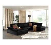 Lisa design Vermont canapé panoramique - Noir