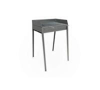 LISA s.r.l. Barbecue inox torchons à charbon Pieds démontables avec grille 60 cm x 40 cm