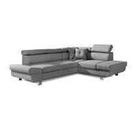 Lisbona - Canapé d'angle convertible - 5 places - Droit - Gris clair