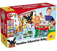 Lisciani - Disney Junior Bing - Super Bureau Edugames Enfant - Dès 2 Ans | Table Stable Multi-Activités - Tableau Blanc, Mémo et Mini Puzzles - Chiffres, Formes et Couleurs - 10 Jeux Éducatifs Variés