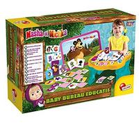 LISCIANI - MASHA ET MICHKA - Bureau Educatif pour Enfants dès 2 Ans - Coffret de Jeux Educatifs avec Ardoise Effaçable - Bureau à Assembler avec Espace de Rangement - Taille Bureau 47 x37x26,5cm
