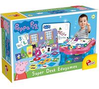 Lisciani - Peppa Pig - Bureau Avec Jeux Educatifs - Chiffres, Formes, Couleurs, Logique, Mémoire - Ardoise incluse - Pour Enfants à partir de 2 ans
