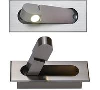 Liseuse LED Tete De Lit avec, Applique Murale Décorative Encastrée, Orientable À 360 °, Pliable À 90 °, 3W Neutre 4000K, Argent