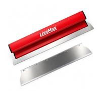 LissMax Lisseuse à Enduit 60 cm - Couteau à Enduire Inox 0,3 mm + Lame de Rechange - Spatule Placo pour Murs et Plafonds