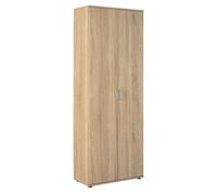 LIST - Armoire 2 Portes 6 Compartiments Aspect Bois